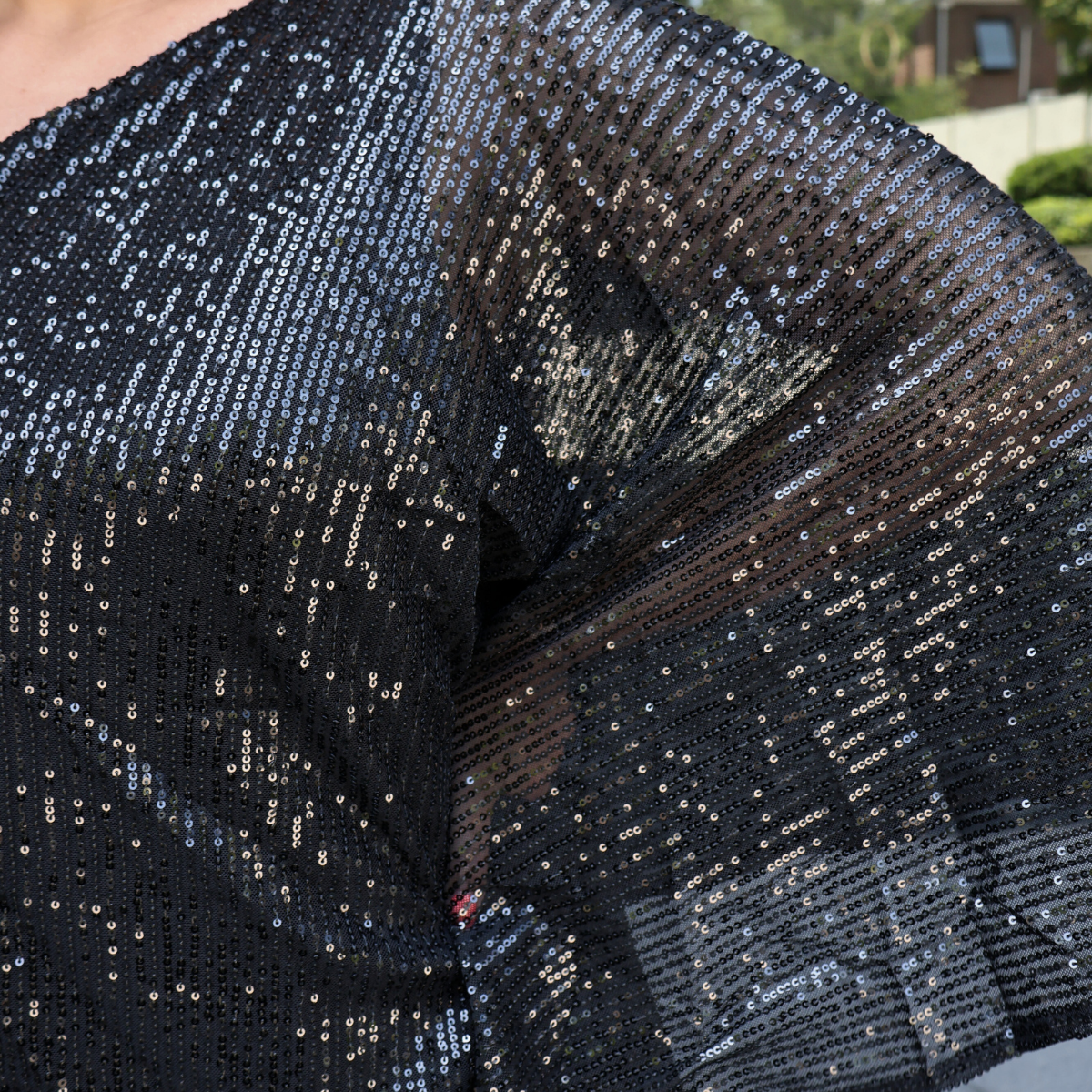 VESTIDO CORTO BRILLOS NEGRO