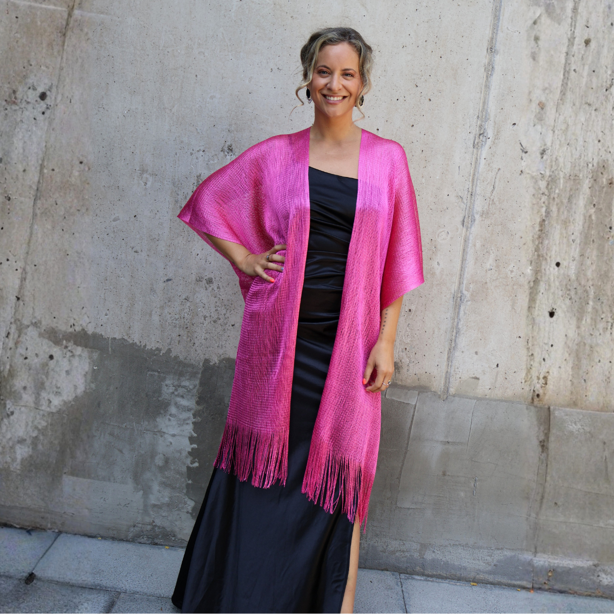 KIMONO BRILLOS FUCSIA