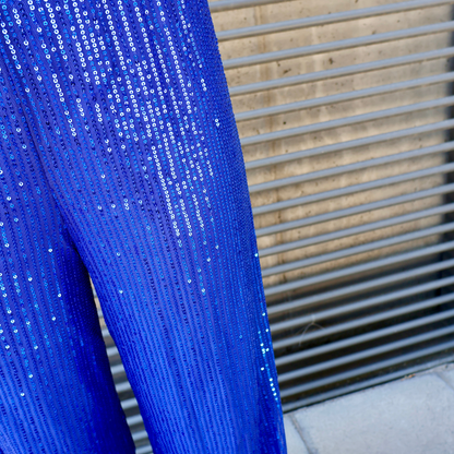 PANTALÓN BRILLO AZUL