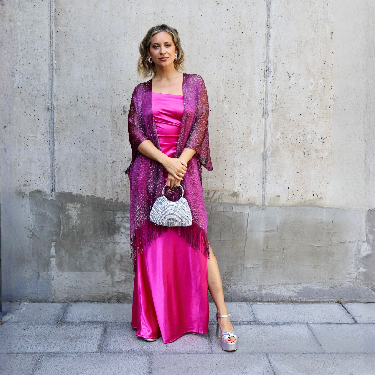 VESTIDO EMILIA DRAP FUCSIA