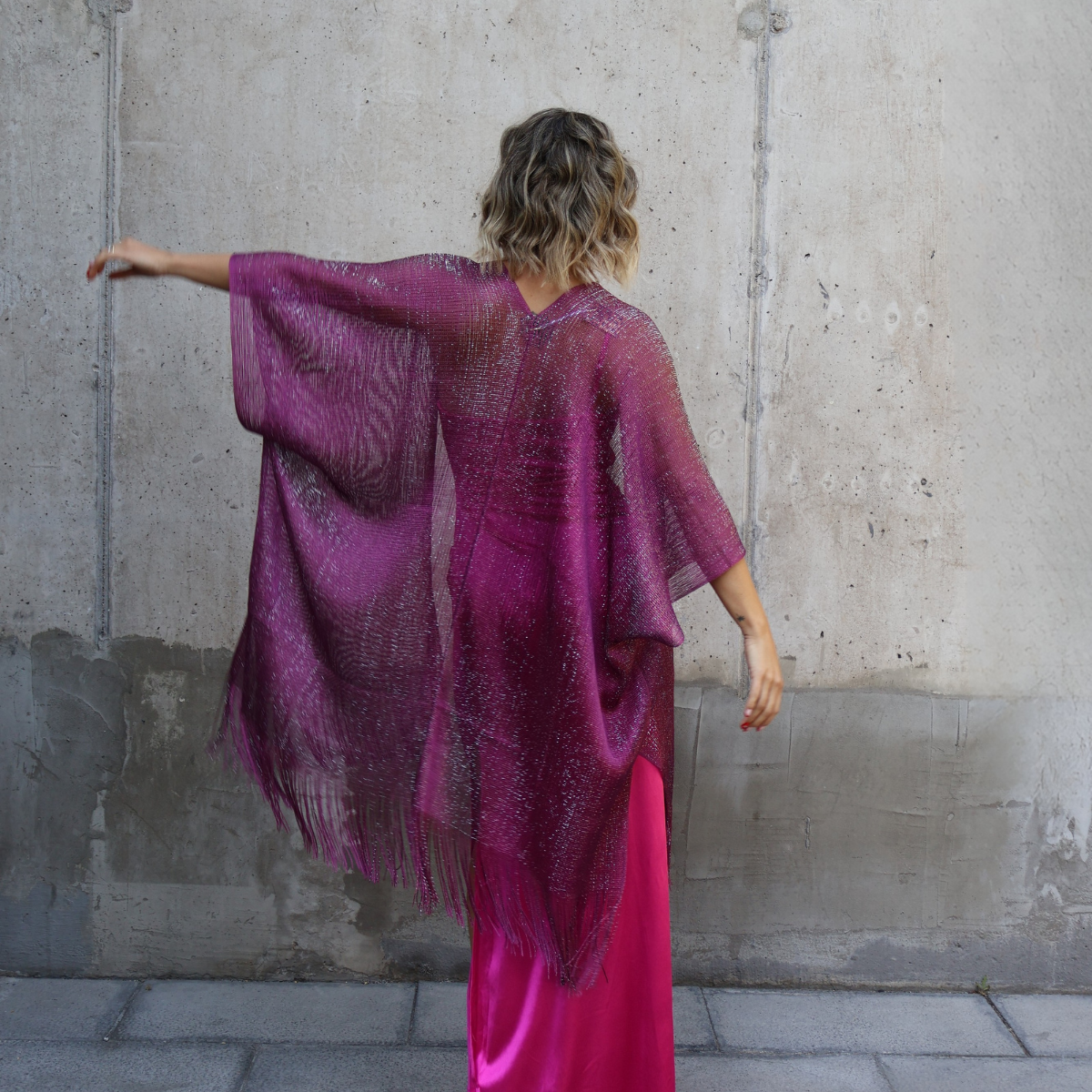 KIMONO BRILLOS MORADO