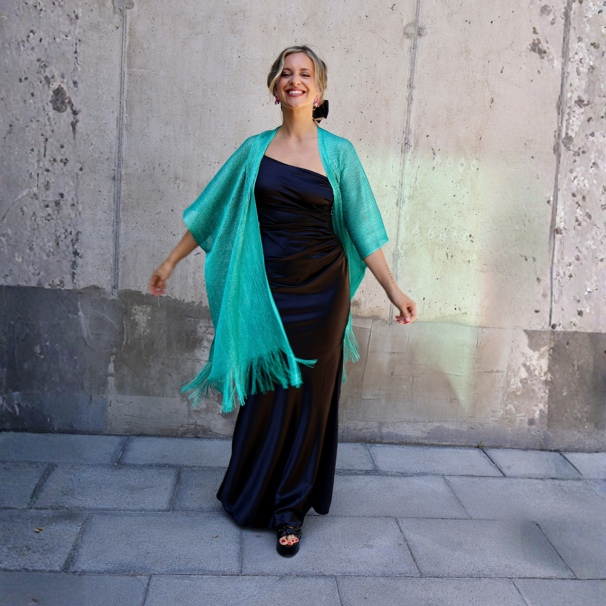 KIMONO BRILLOS TURQUESA