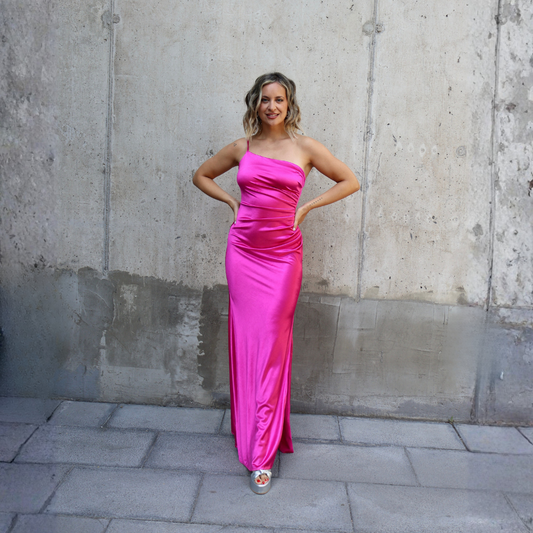 VESTIDO EMILIA DRAP FUCSIA