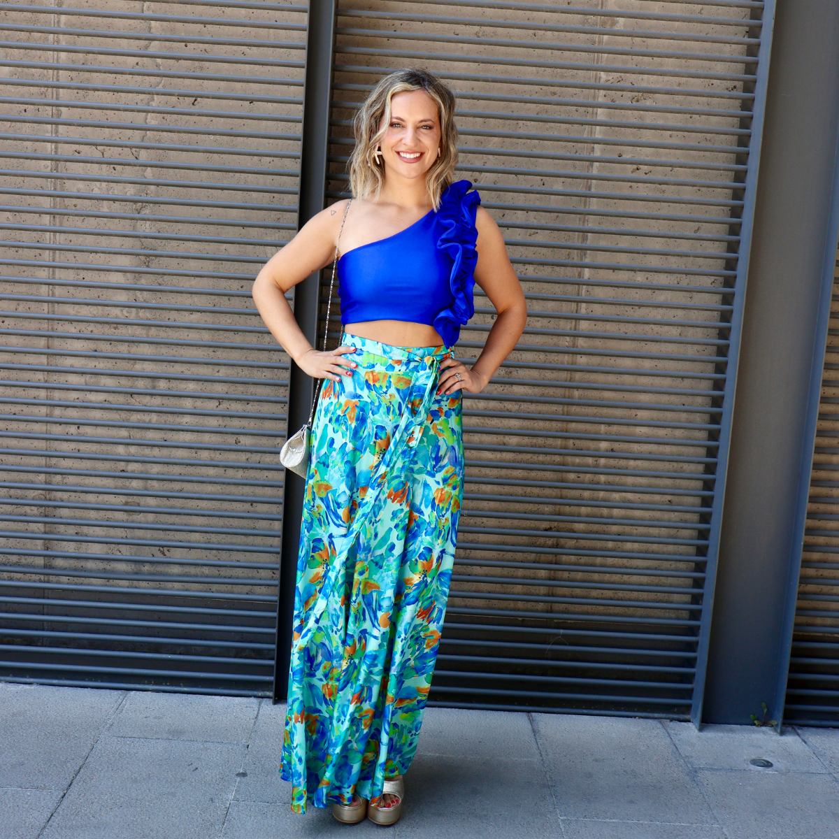 TOP LOURDES AZUL REY