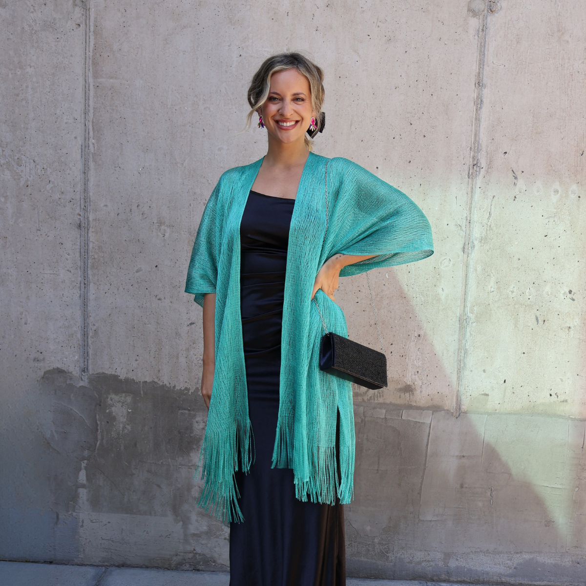 KIMONO BRILLOS TURQUESA