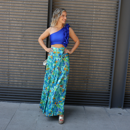 FALDA FILIPPA MANCHAS CELESTE