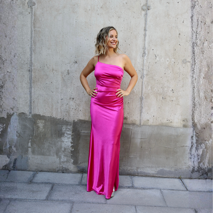 VESTIDO EMILIA DRAP FUCSIA
