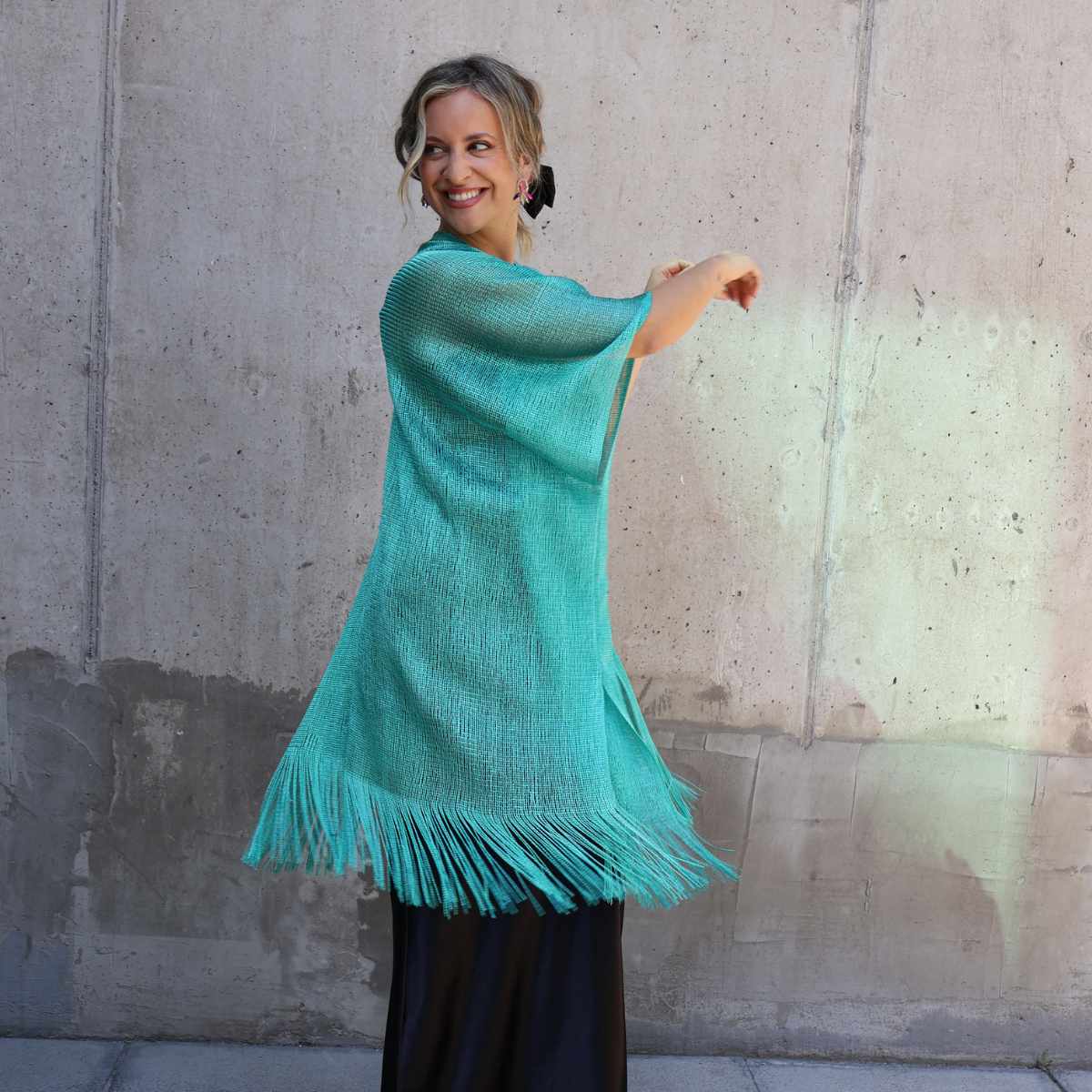 KIMONO BRILLOS TURQUESA