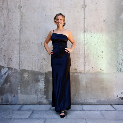 VESTIDO EMILIA DRAP NEGRO