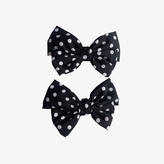 CLIP LAZO BLACK DOTS