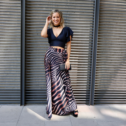 FALDA FILIPPA CEBRA ROSA