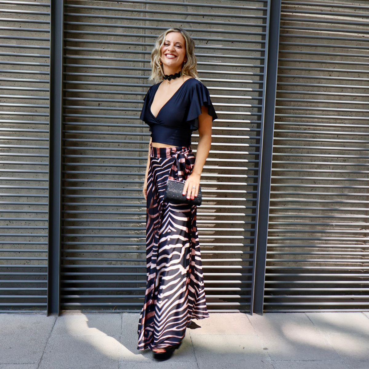 FALDA FILIPPA CEBRA ROSA