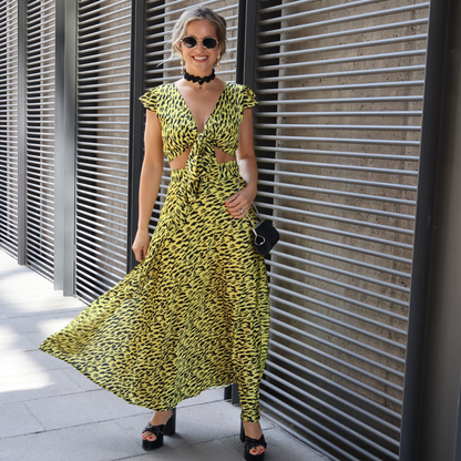 FALDA FILIPPA CEBRA AMARILLO