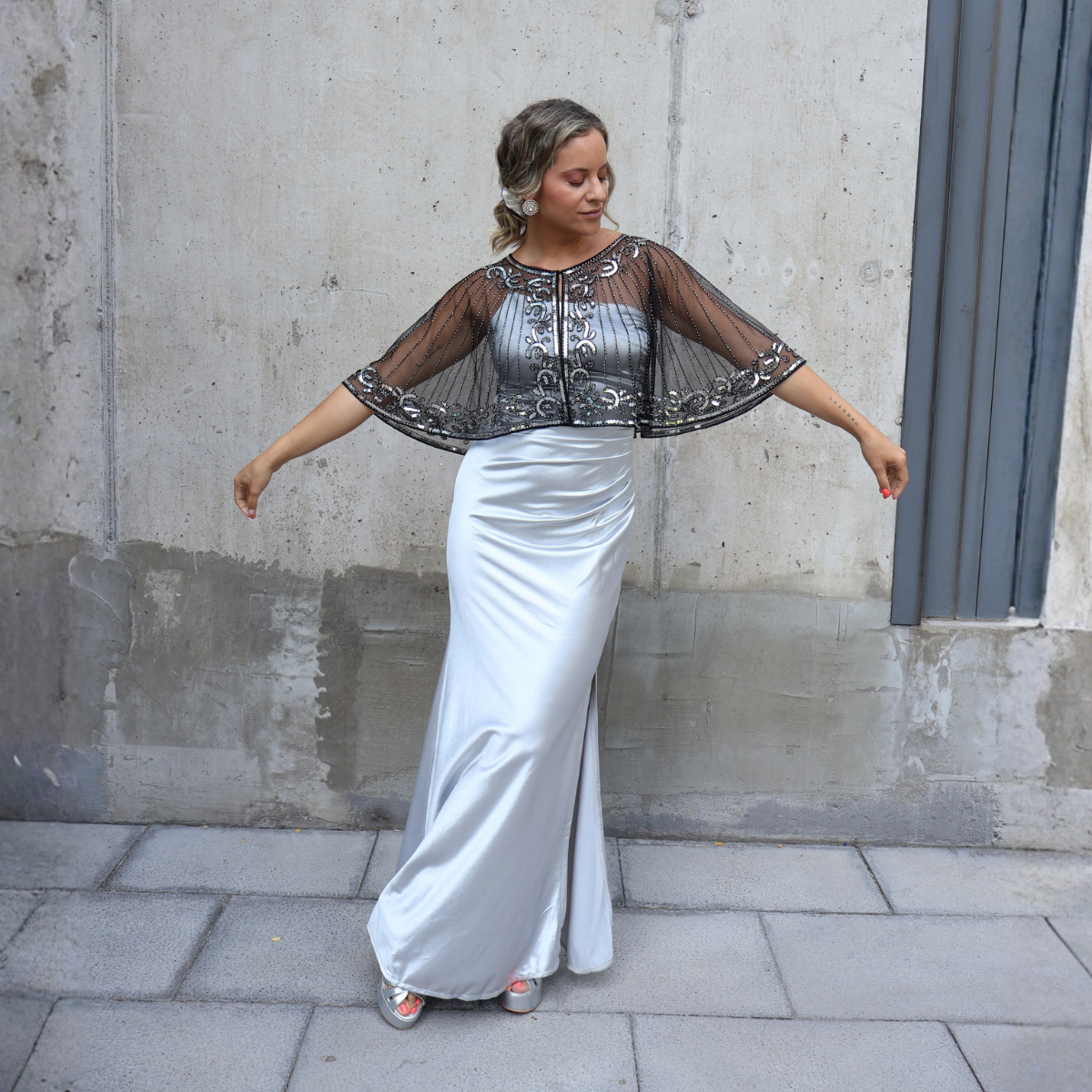 CAPA LENTEJUELAS PLATA