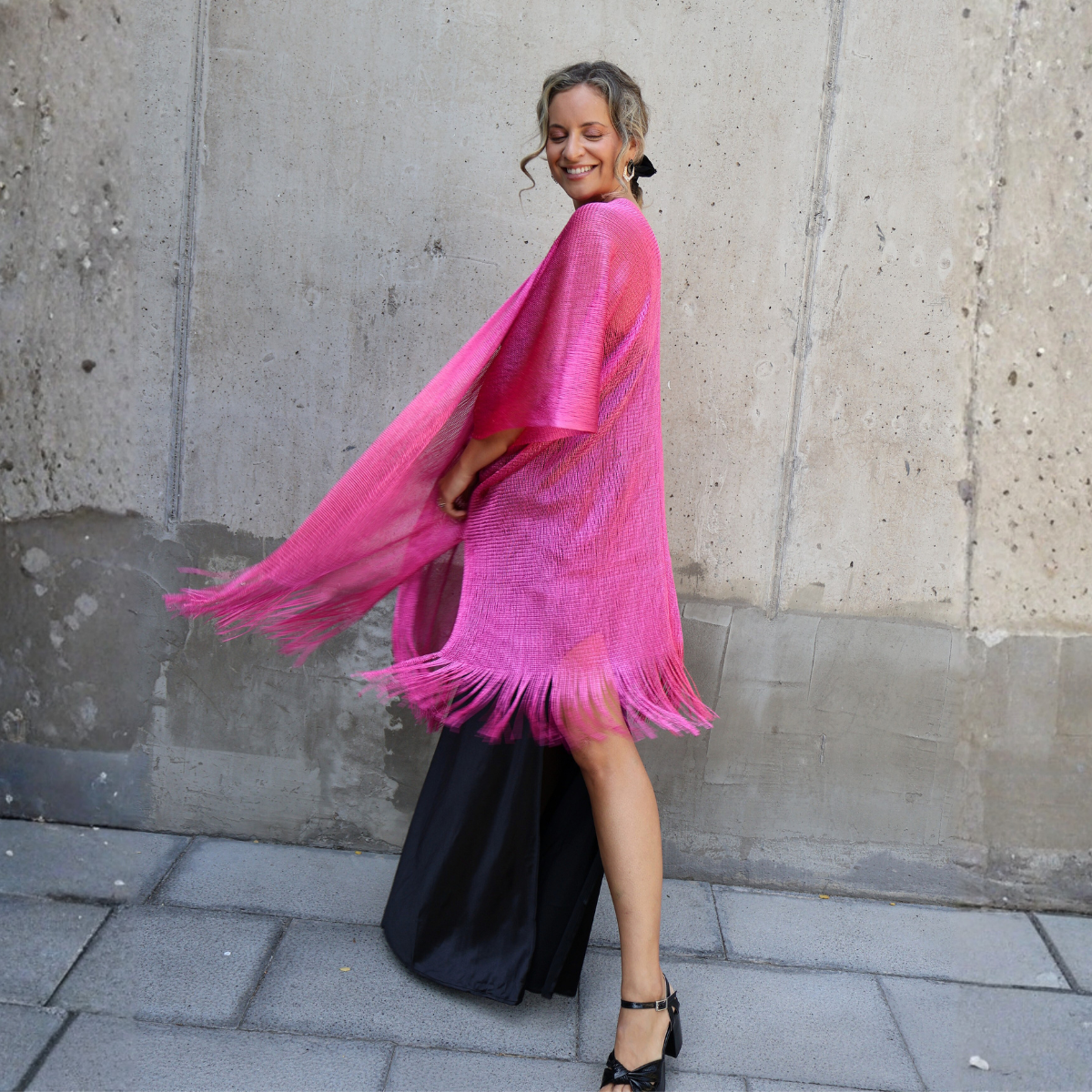 KIMONO BRILLOS FUCSIA