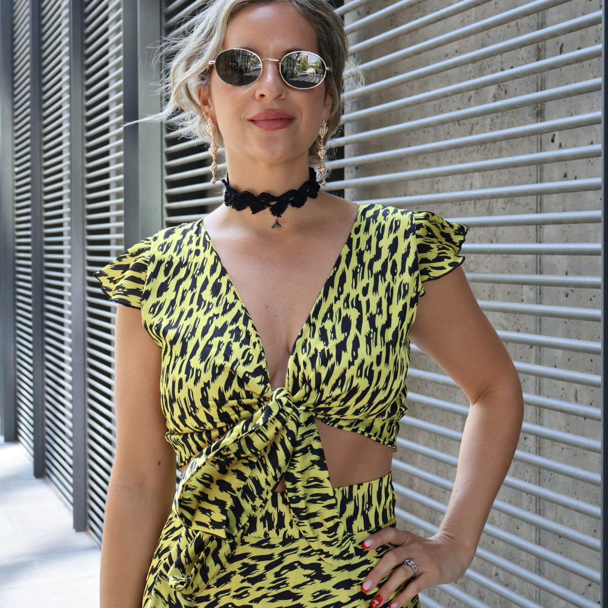 TOP GABRIELA CEBRA AMARILLO