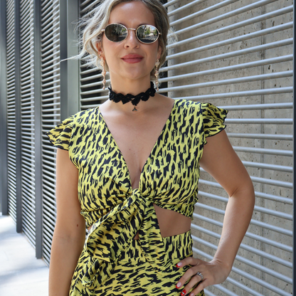 TOP GABRIELA CEBRA AMARILLO