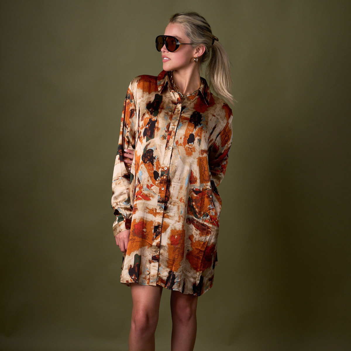 BLUSON MANCHAS NARANJO