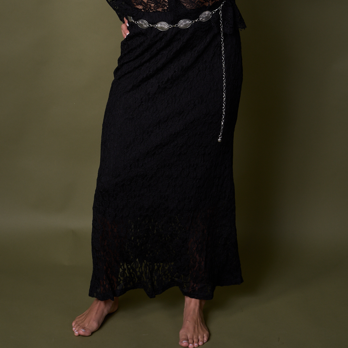 FALDA ENCAJE NEGRA