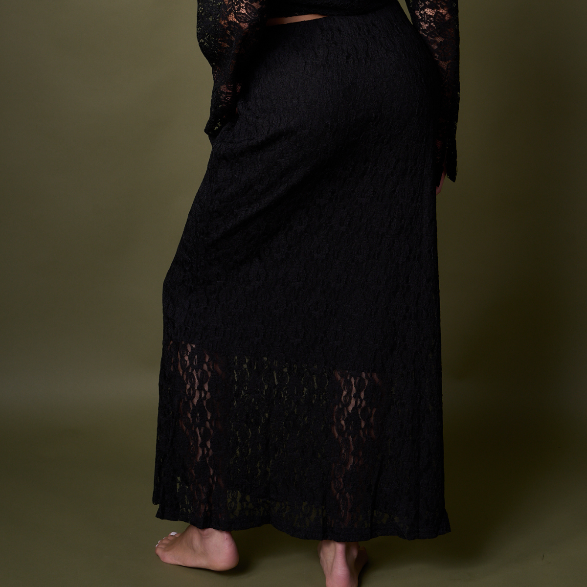FALDA ENCAJE NEGRA