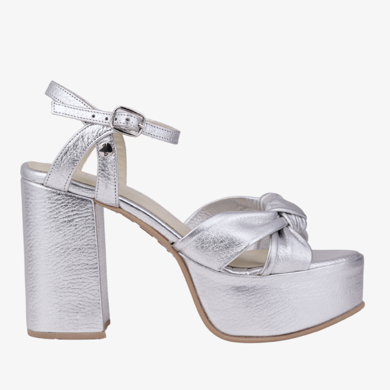 SANDALIAS GIANFRANCO SILVER - 35 / SILVER