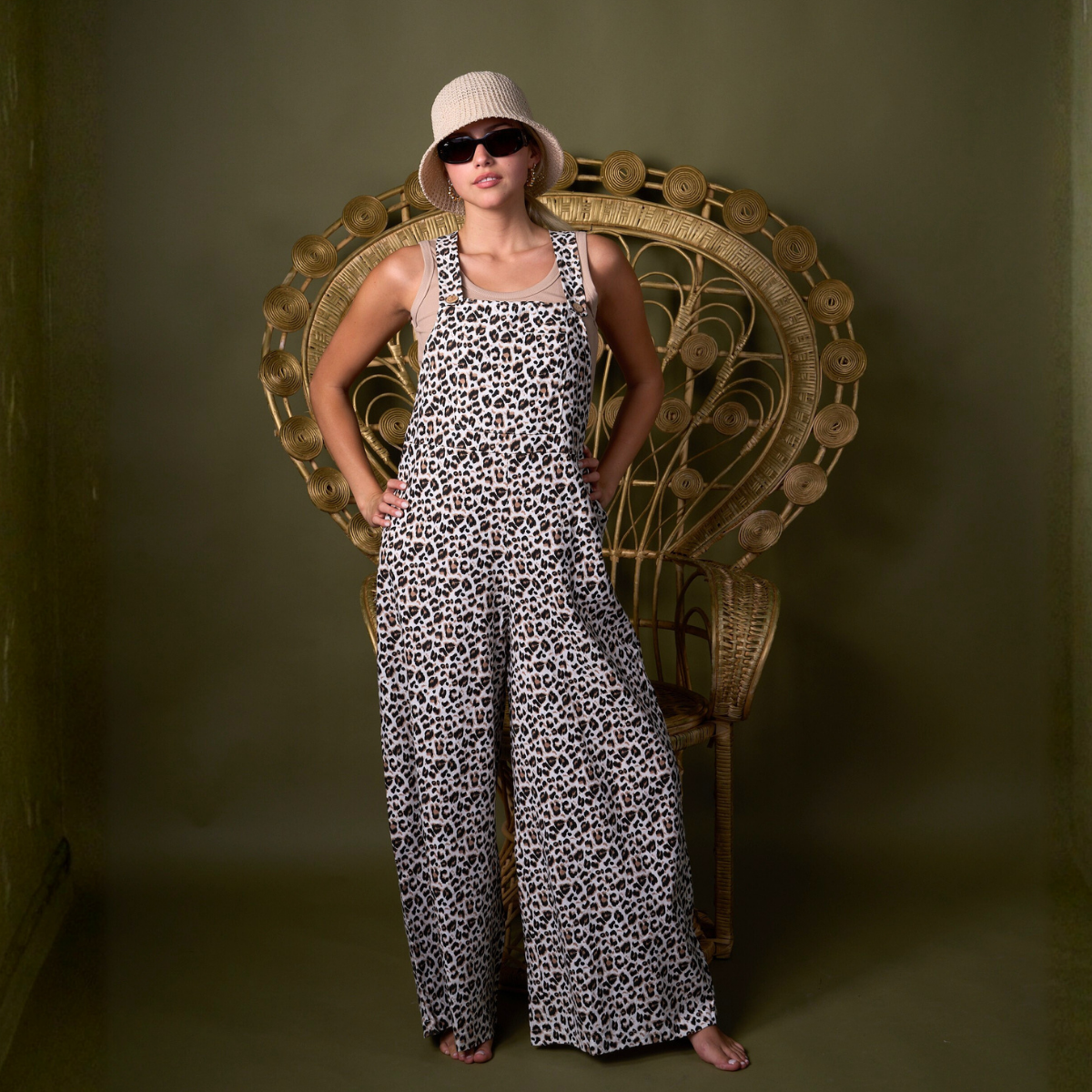 JARDINERA LEOPARD GRIS