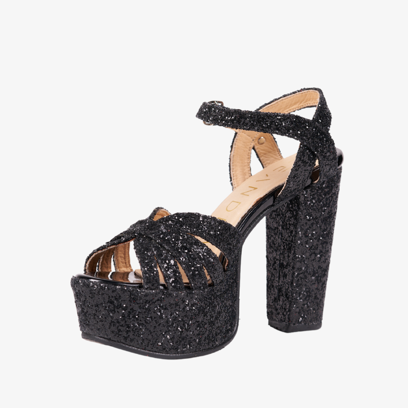 SANDALIAS LUJAN BLACK SHINE