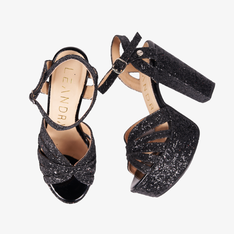SANDALIAS LUJAN BLACK SHINE