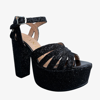 SANDALIAS LUJAN BLACK SHINE