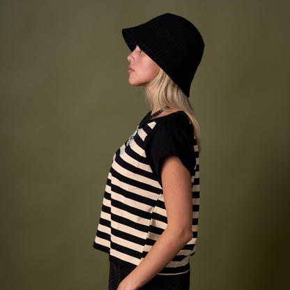 POLERA STRIPES NEGRA