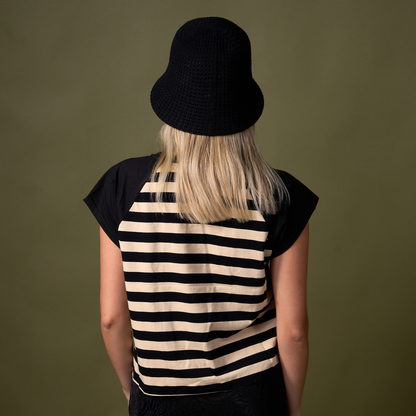POLERA STRIPES NEGRA
