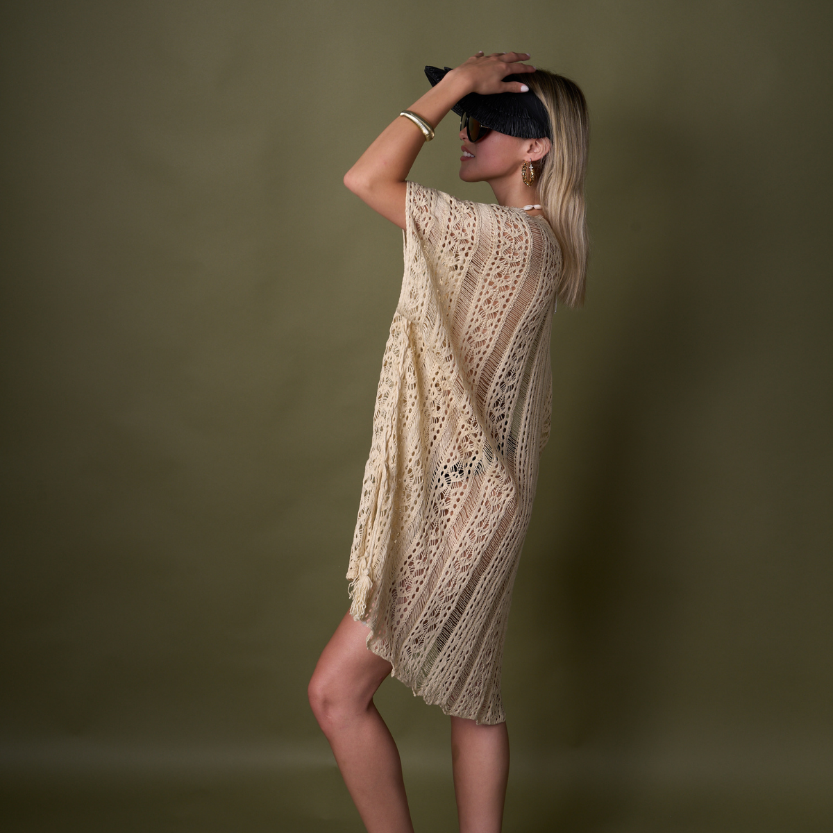 PONCHO TEJIDO BEIGE