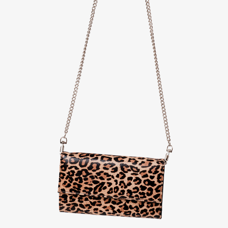 CLUTCH / BILLETERA PASION LEOPARD - café